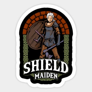 Shield Maiden Female Viking Warrior Norse Myth Sticker